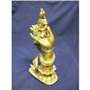 Solid Brass Kwan Yin held in Holy Hand #1399070