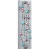 Pink Blue Crystal Necklace Art Deco 52 inches #1399489