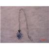 Image 1 : 1950s Trifari Blue Rhinestone Necklace Pendant #1399600