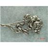 1940s DANECRAFT STERLING Heavy floral Brooch #1399897