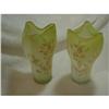 Image 1 : Pr. Bohemian Art Glass Cased Vases Gold Floral #1400538