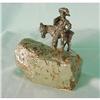 Image 1 : Pyrite with Pewter Prospector Sculpture #1400598
