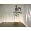 Old Rooster Weathervane & Wood Stand-Great #1400759