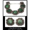 Image 1 : VINTAGE MEXICAN SILVER BRACELET & EARRINGS SET #1400818