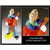 Image 1 : CZECH VINTAGE ART GLASS CLOWN W BROOM FIGURINE #1400833