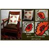 Image 1 : ARTS & CRAFTS MISSION EMBROIDERED POPPY PILLOW #1401031