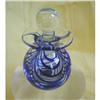 Image 1 : 20 TH C. BLOWN GLASS BLUE SWIRL PERFUME BOTTLE #1401285