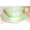 Image 1 : Paragon Green Butterfly Handle Cup Saucer #1401300