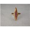 Image 1 : Estate 14K Pink Rose Gold Marquise Ruby Ring #1401513