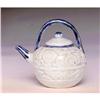 Old Japanese Imari Kutani Blue & White Teapot #1401902