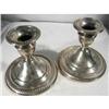 Image 1 : Candlesticks. Pair. Sterling Large Base. #1402532