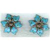 Image 1 : Earings Enamel & Marcasite Clips c1940 #1402545