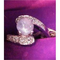 Star sapphire ring with diamonds #1402706
