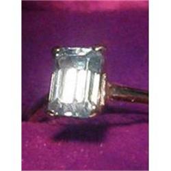 14 Kt. white gold ring with natural Zircon #1402707