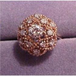 Rings: 18kt gold ring with 12 diamonds total #1402710