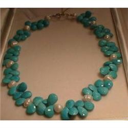 Turquoise bead necklace #1402719