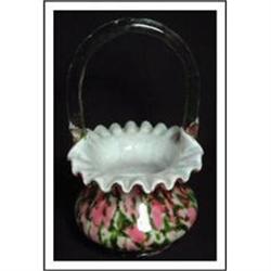 Vasa Murrhina Art Glass Basket #1402731