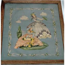 Old Southern Bell Print  Averill , Oak Frame #1402751