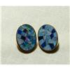 Van Dell 14K GF Opal Mosaic Post Earrings  #1402762