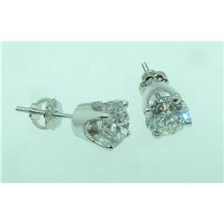 F VS1 2.51 carats DIAMOND STUDS EARRING studs #1402878