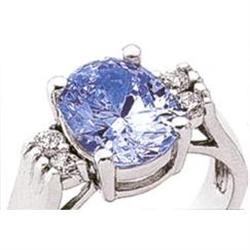 Diamonds 1.62 CT BLUE SAPPHIRE & diamond ring #1402887