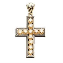 5.5 carats G VS1 genuine diamonds cross pendant#1402889