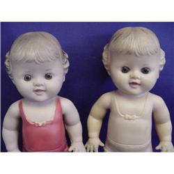 1940-50 Toddle-Dee Sun Rubber Doll Twins, VGC #1402971