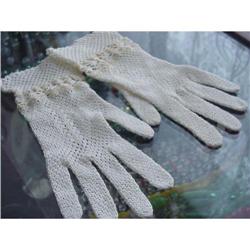 BEAUTIFUL ANTIQUE CROCHET GLOVES #1403307