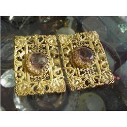 VICTORIAN FILIGREE & PASTE BUCKLES #1403311