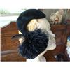 Image 1 : PURE DRAMA 1940s BLACK HAT WITH OUTRAGEOUS#1403386