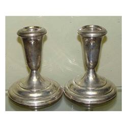  Sterling Silver Candle Stick Holders, Weighted#1403457