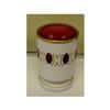 Image 1 : Milk to Ruby Glass Bohemian Toothpick Holder #1403461