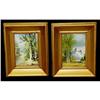 Image 1 : Pair Woods Forest Landscape Oil Painting #1403483
