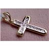 14kt Yellow Gold Diamond Crucifix Cross Charm #1403508