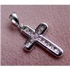 14kt White Gold Diamond Crucifix Cross Charm #1403509
