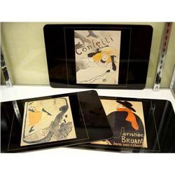 3 Toulouse Lautrec Place Mats Prints #1403518