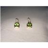 Image 1 : Estate 14K 2-Tone Gold Peridot Diamond Earrings#1418911