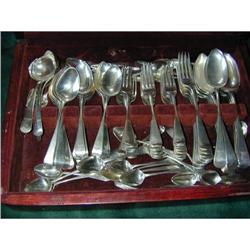 GEORGIAN STERLING ARMORIAL FLATWEAR SET #1419074