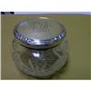 Image 1 : c1920s Sterling Top Crystal Powder Jar #1419212