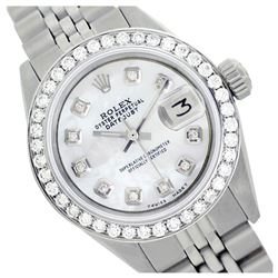 Rolex Ladies Stainless Steel, Diamond Dial & Diamond Bezel, Sapphire Crystal - REF-426Y2X