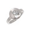 Image 3 : 0.52 ctw Oval Diamond Ring 18K White Gold - REF-143Y8X