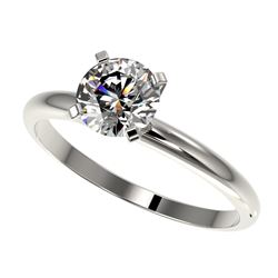 1.06 ctw Certified Quality Diamond Engagment Ring 10k White Gold - REF-141Y3X
