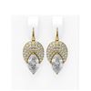Image 1 : 2.81 ctw Marquise Diamond Earrings 18K Yellow Gold - REF-431K2Y