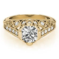 1.25 ctw Certified VS/SI Diamond Antique Ring 18k Yellow Gold - REF-288G3W
