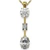 Image 1 : 1.75 ctw Oval Cut Diamond Designer Necklace 18K Yellow Gold - REF-386W2H