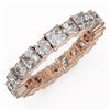 Image 1 : 4.29 ctw Princess Cut Diamond Eternity Ring 18K Rose Gold - REF-522W8H