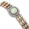 Image 2 : 24.2 ctw Opal & Diamond Bracelet 14K Rose Gold - REF-342A9N