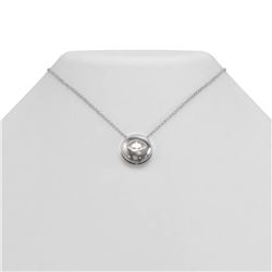 0.52 ctw Marquise Diamond Necklace 18K White Gold - REF-121F6M