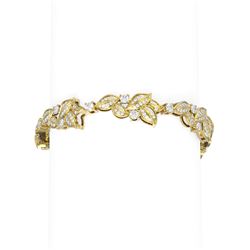 5.47 ctw Diamond Bracelet 18K Yellow Gold - REF-539X8A