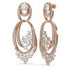 Image 2 : 4.33 ctw Diamond Earrings 18K Rose Gold - REF-490X9A